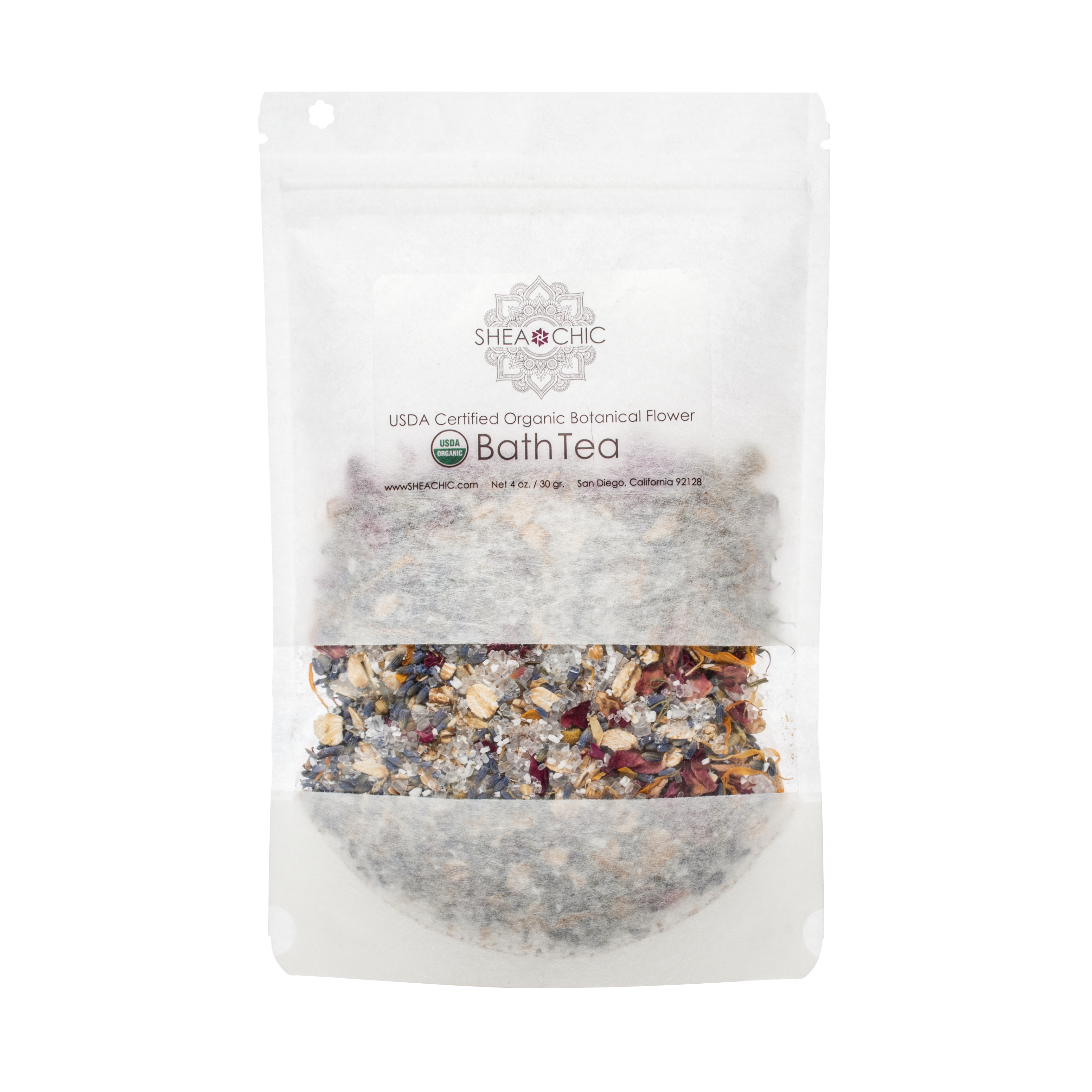 USDA Certified Organic Botanical Flower Bath Tea